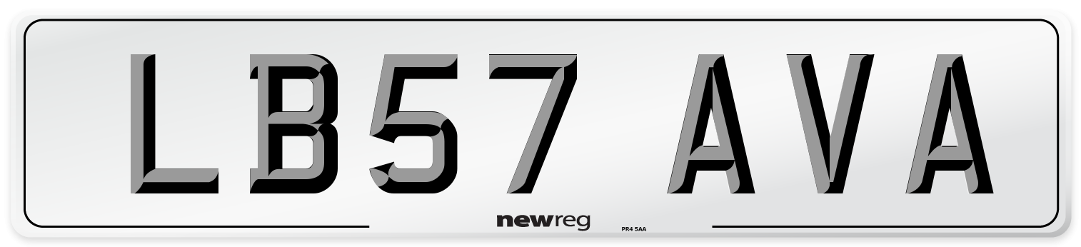 LB57 AVA Number Plate from New Reg